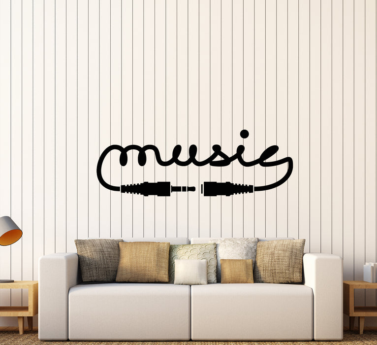 Vinyl Wall Decal Wire Music Lover Word Logo Teen Room Stickers (3819ig)