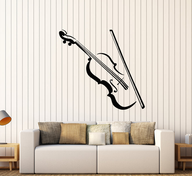 Vinyl Wall Decal Classical Music Violin Musical Instrument Stickers (3528ig)