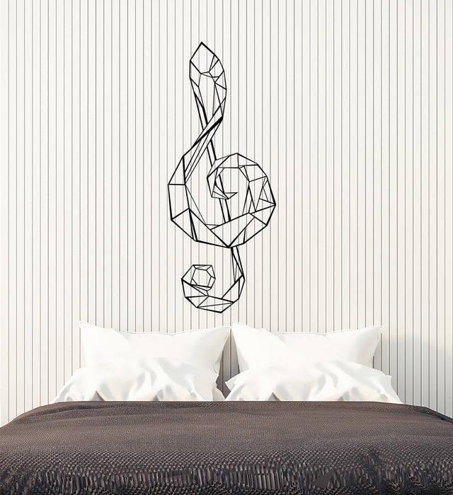 Vinyl Wall Decal Geometric Musical Note For Musician Stickers (4058ig)