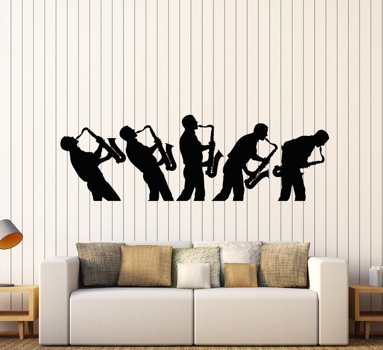 Vinyl Wall Decal Jazz Bar Saxophone Musician African Black Music Stickers Unique Gift (1691ig)