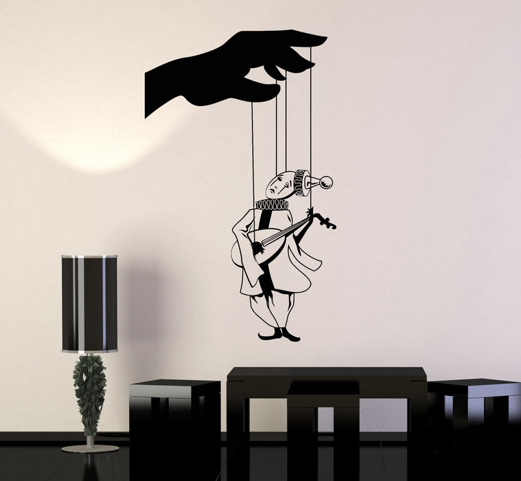 Vinyl Wall Decal Puppet Doll Puppeteer Theatre Music Stickers Mural Unique Gift (080ig)