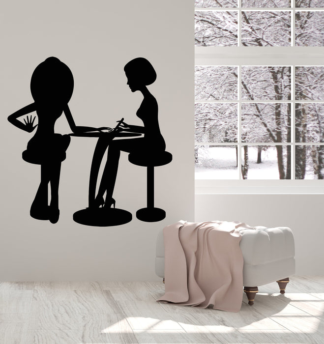 Vinyl Wall Decal Nail Beauty Salon Service Manicure Pedicure Stickers (2850ig)