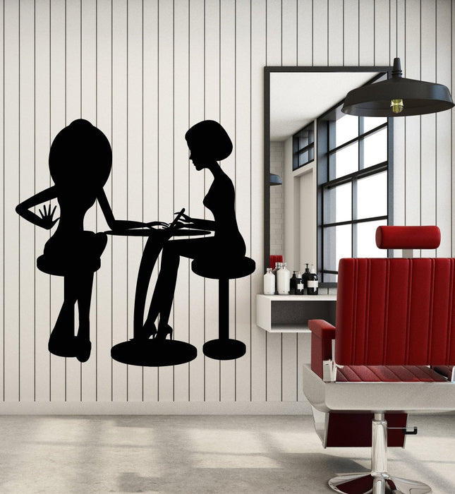 Vinyl Wall Decal Nail Beauty Salon Service Manicure Pedicure Stickers (2850ig)