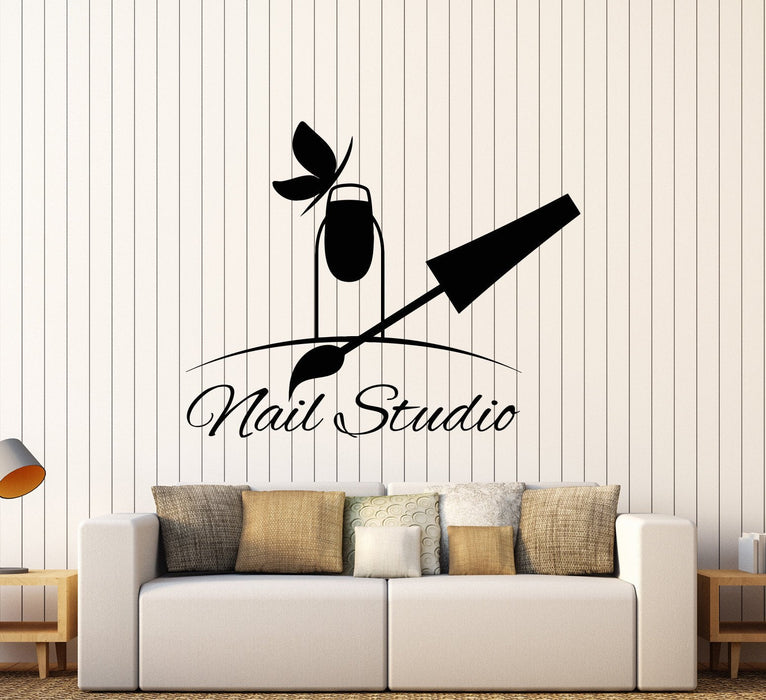 Vinyl Wall Decal Nail Studio Manicure Beauty Salon Signboard Pedicure Stickers Unique Gift (1498ig)