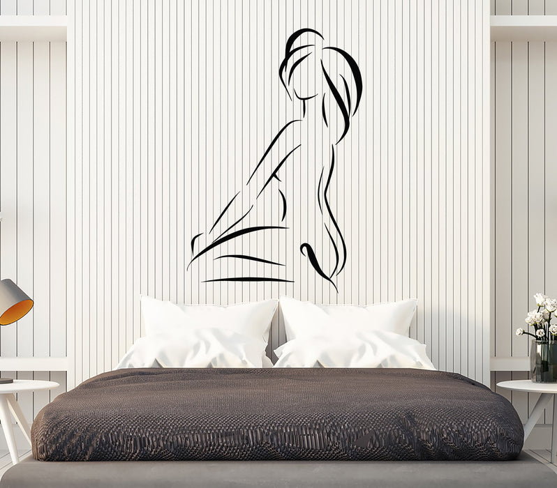 Vinyl Wall Decal Abstract Nude Beautiful Woman Naked Girl Stickers (2174ig)