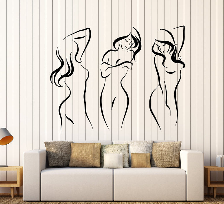 Vinyl Wall Decal Beautiful Sexy Naked Girls Decor For Adults Stickers Unique Gift (1685ig)