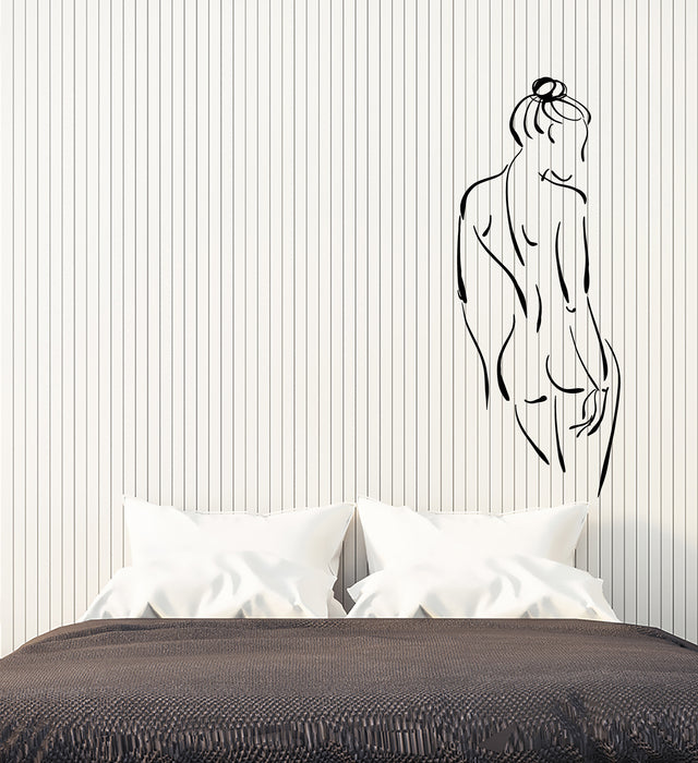 Vinyl Wall Decal Abstract Sexy Girl Naked Back Room Decor Stickers (3709ig)