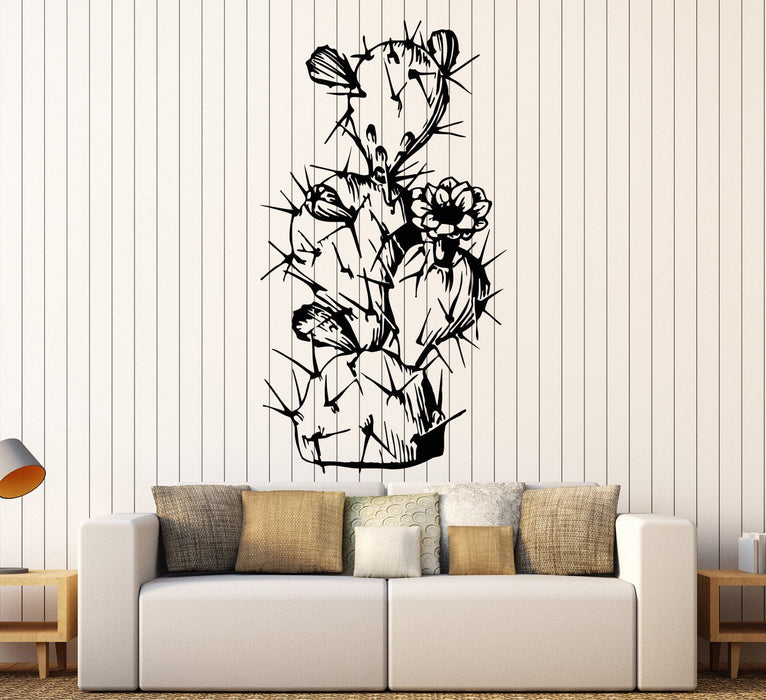 Vinyl Wall Decal Cactus Plant Flower Nature Mexico Stickers Unique Gift (923ig)