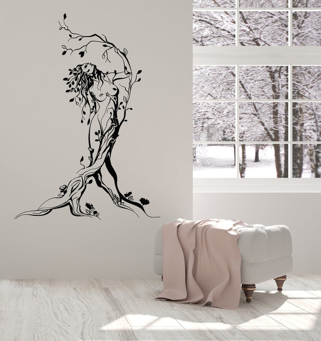 Vinyl Wall Decal Fairy Naked Sexy Hot Girl Tree Nature Stickers Unique Gift (1598ig)