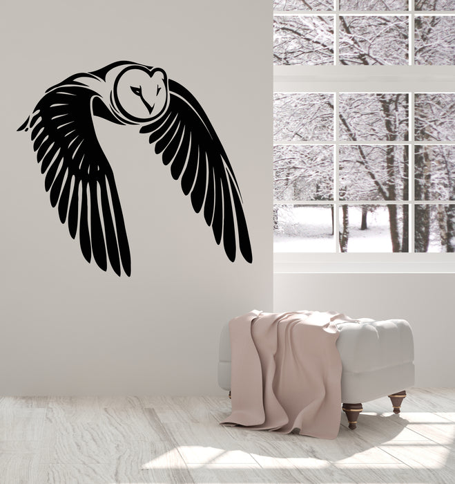 Vinyl Wall Decal Flying Bird Owl Wings Feathers Stickers (3454ig)