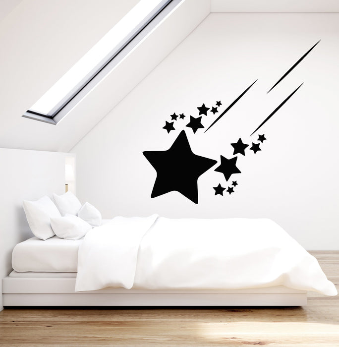 Vinyl Wall Decal Cartoon Comet Stars Space Stickers (2334ig)