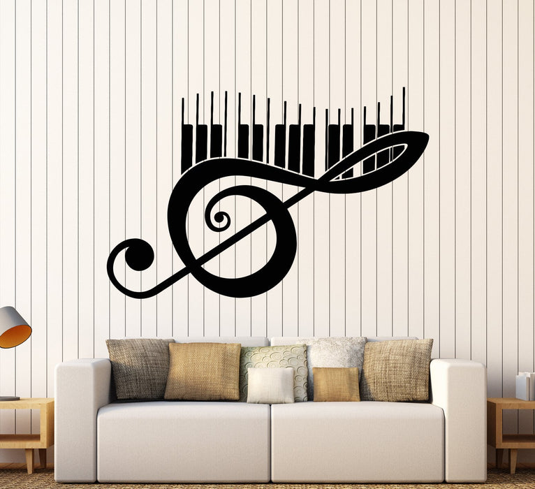 Vinyl Wall Decal Piano Keys Music Nota Pianoforte Stickers Unique Gift (1625ig)