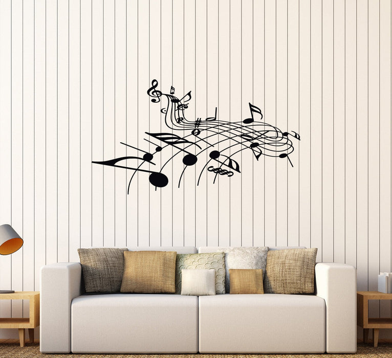 Vinyl Wall Decal Musical Notes Music Art Home Decoration Stickers Unique Gift (566ig)