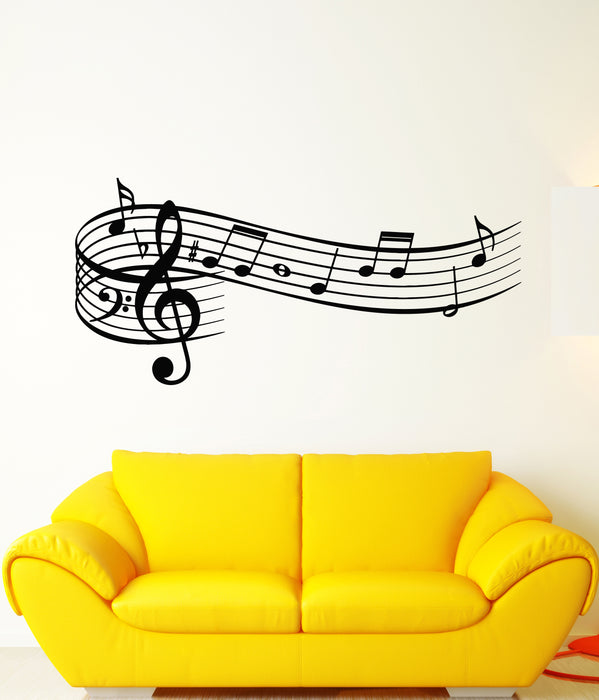 Vinyl Wall Decal Music Notes Store Gift For Musician Stickers (3446ig)