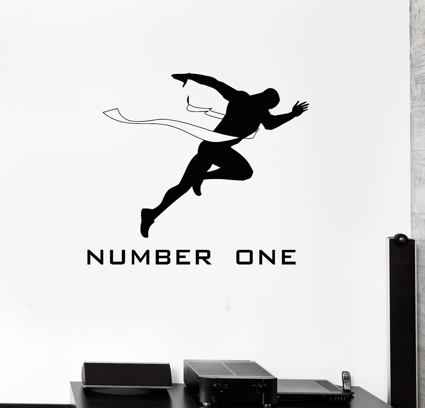 Vinyl Wall Decal Running Motivation Quote Runner Run Stickers Unique G ...