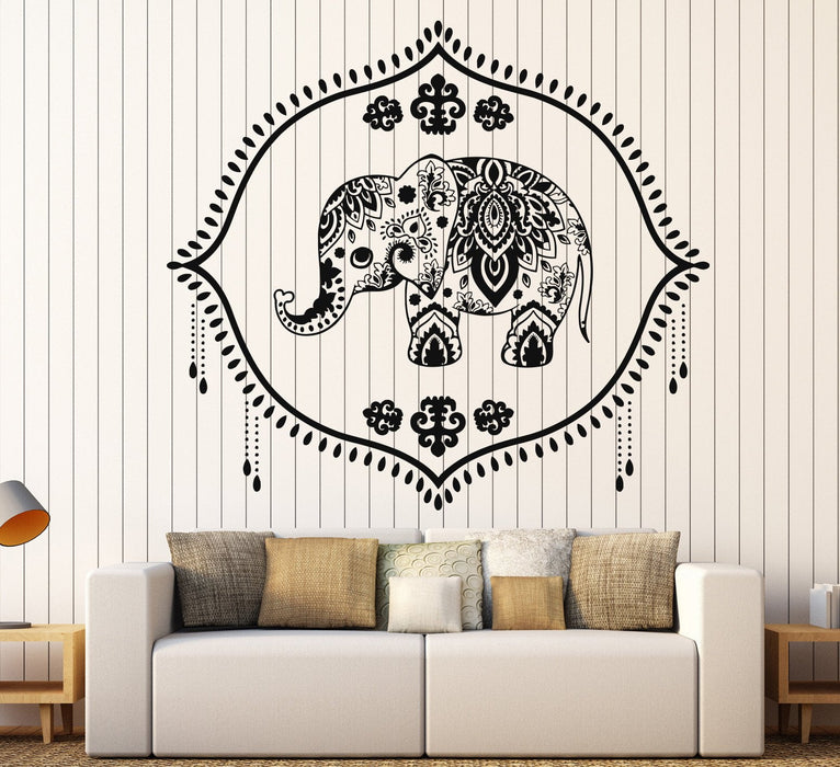 Vinyl Wall Decal Indian Baby Elephant Nursery Hinduism Hindu Stickers Unique Gift (723ig)