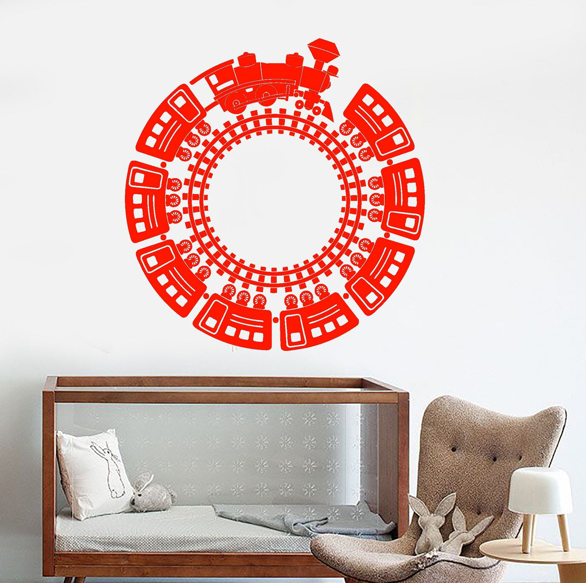 Vinyl Wall Decal Cartoon Train Rails Children's Room Decor Stickers Un ...