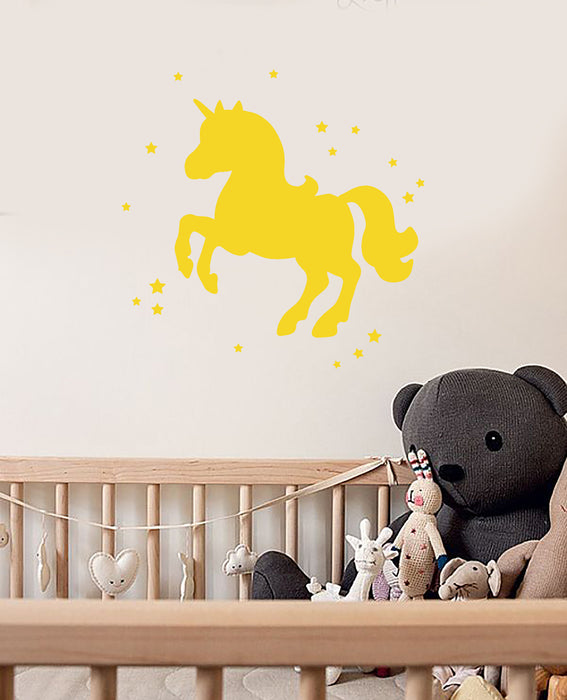 Vinyl Wall Decal Silhouette Little Pony Unicorn Stars Magic Tale Stickers (3722ig)
