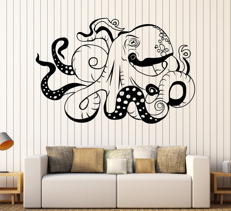Vinyl Wall Decal Octopus Sea Ocean Monster Beast Stickers Unique Gift (1557ig)