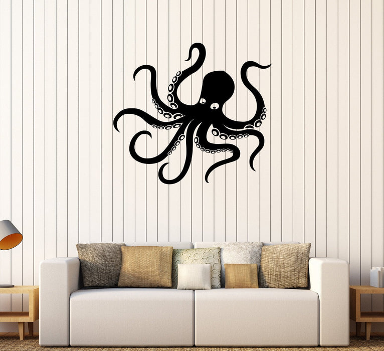 Vinyl Wall Decal Octopus Tentacles Marine Animal Sea Decor Stickers Unique Gift (249ig)