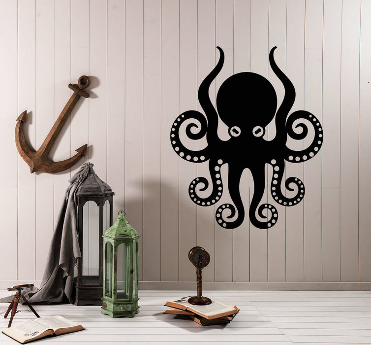 Vinyl Wall Decal Sea Animal Cartoon Octopus For Children's Room Stickers (3016ig)