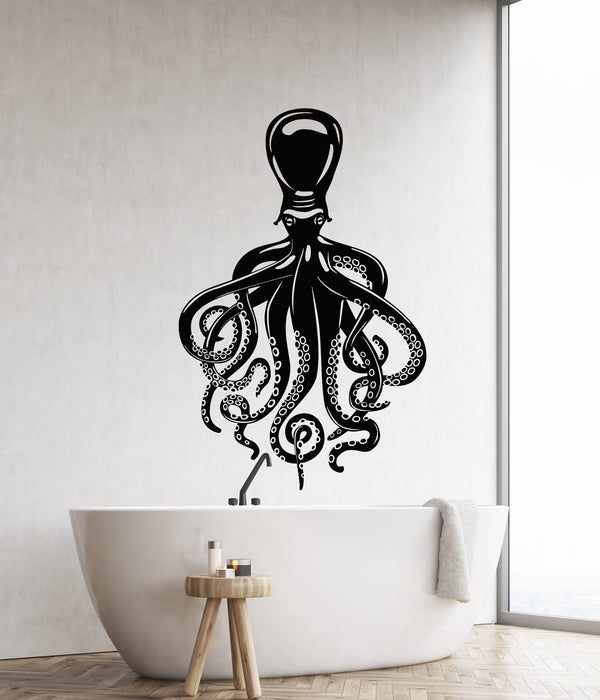 Vinyl Wall Decal Octopus Poulpe Tentacles Sea Animal Stickers (3514ig)