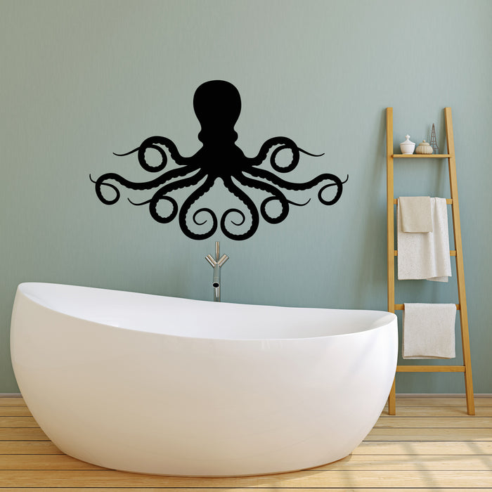 Vinyl Wall Decal Silhouette Sea Animal Octopus Tentacles Stickers (3867ig)