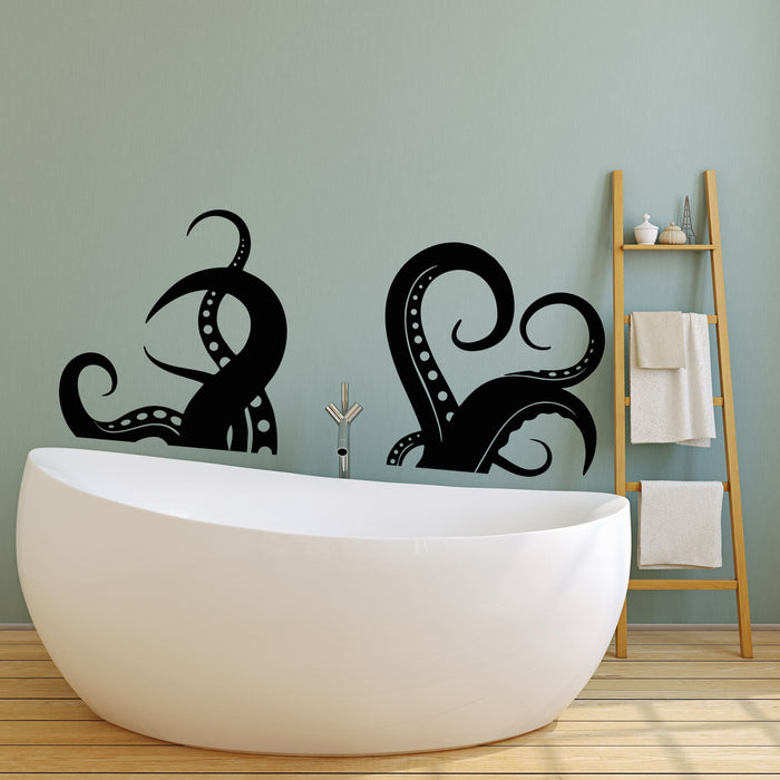 Vinyl Wall Decal Tentacles Of Octopus Sea Animal Nautical Stickers (2572ig)