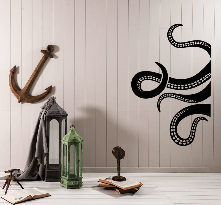 Vinyl Wall Decal Octopus Tentacles Sea Ocean Animal Monster Nautical Bathroom Decor Stickers (4258ig)