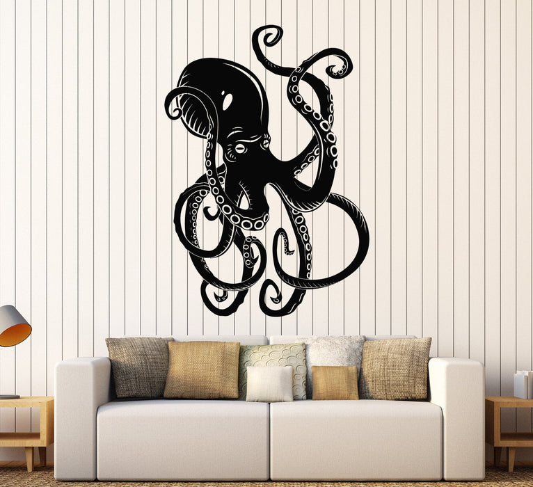 Vinyl Wall Decal Octopus Tentacles Marine Art Ocean Stickers Mural Unique Gift (ig3760)