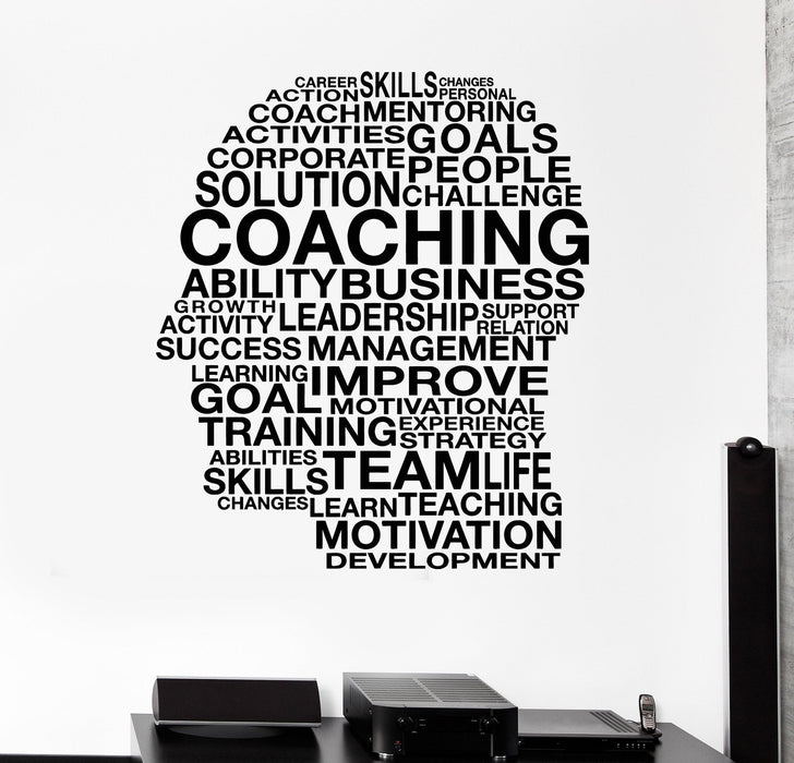 Vinyl Wall Decal Words Coaching Skills Office Inspired Decor Stickers Unique Gift (ig4404)