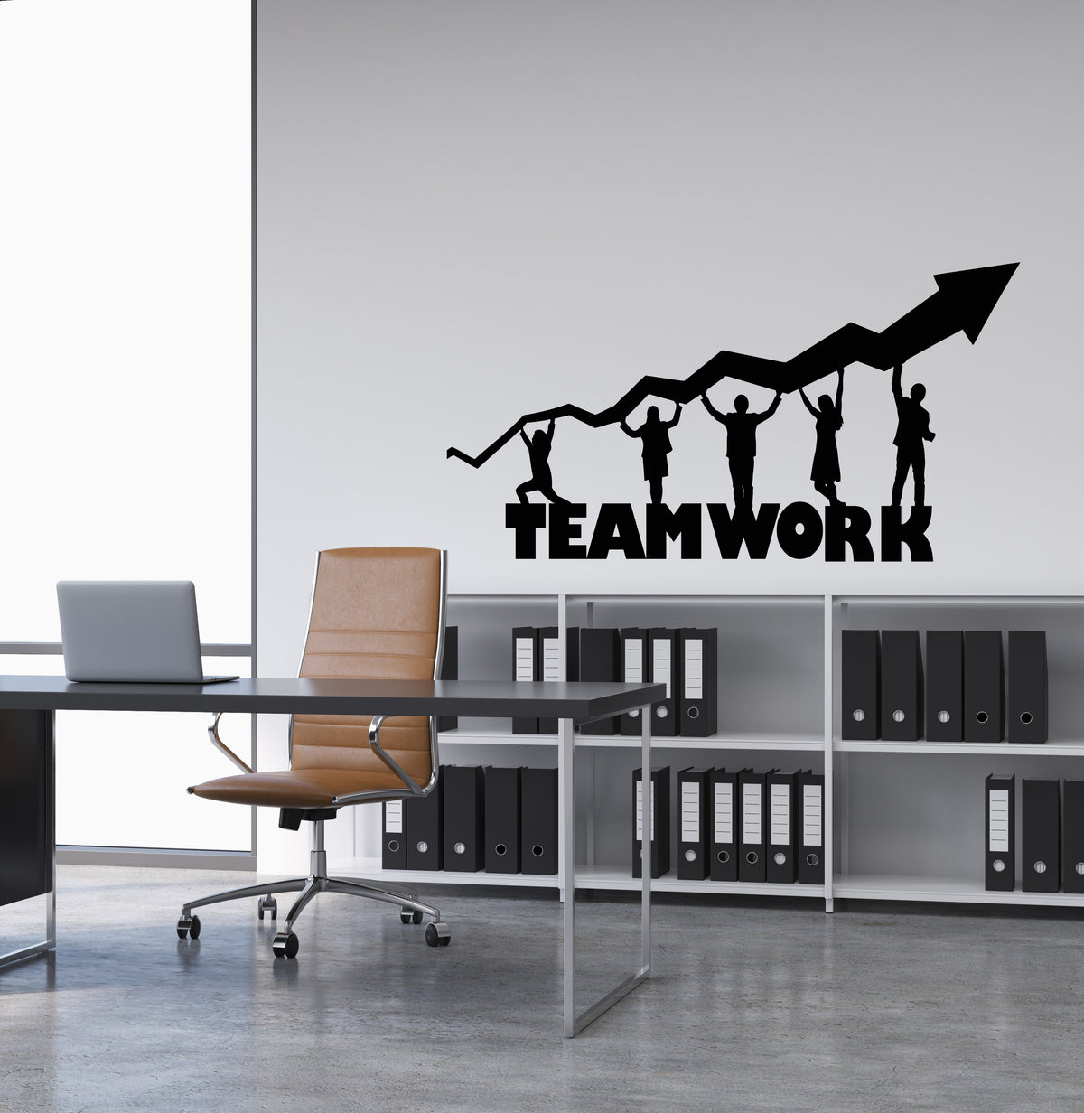 Vinyl Wall Decal Motivation Progress Teamwork Office Workers Logo Stic ...