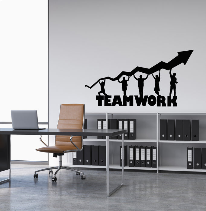 Vinyl Wall Decal Motivation Progress Teamwork Office Workers Logo Stickers (4100ig)