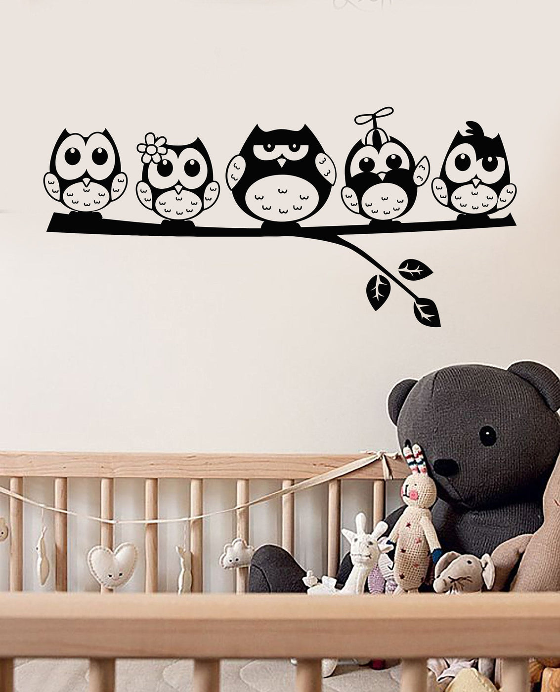 Vinyl Wall Decal Nursery Owls Branch Birds Animals Children's Playroom ...
