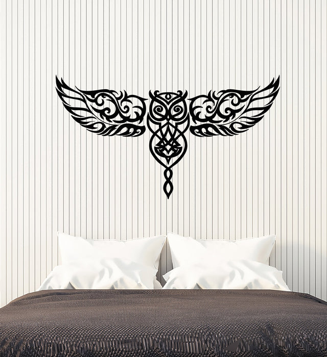 Vinyl Wall Decal Ornament Owl Bird Wings Bedroom Decoration Stickers (3128ig)