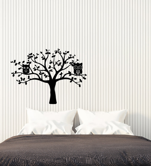 Vinyl Wall Decal Cartoon Forest Tree Owls Children's Room Decor Stickers (3803ig)