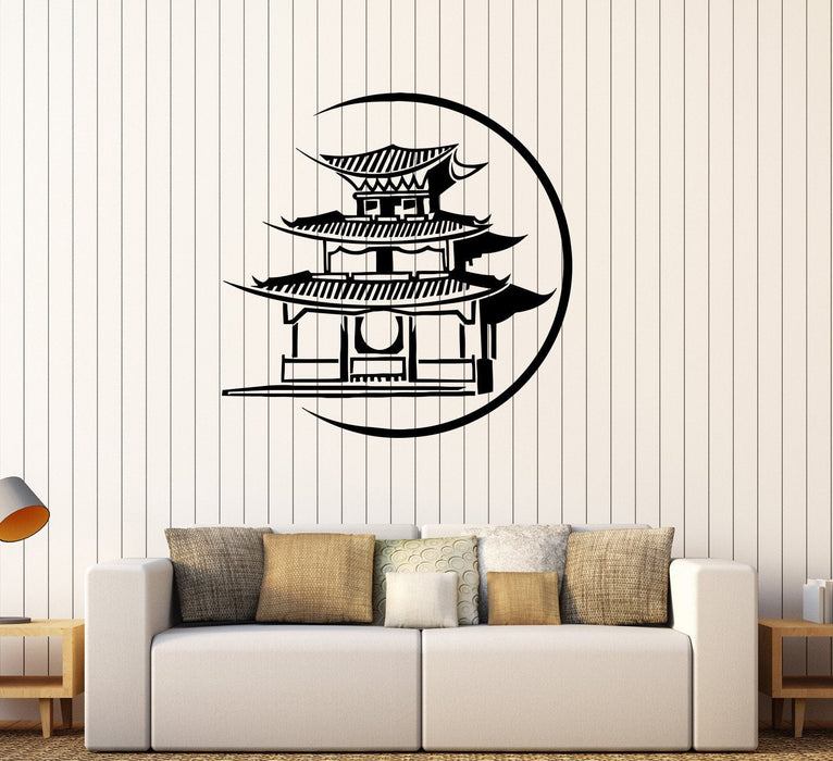Vinyl Wall Decal Japanese Pagoda Japan Asian Art Oriental Stickers Unique Gift (410ig)