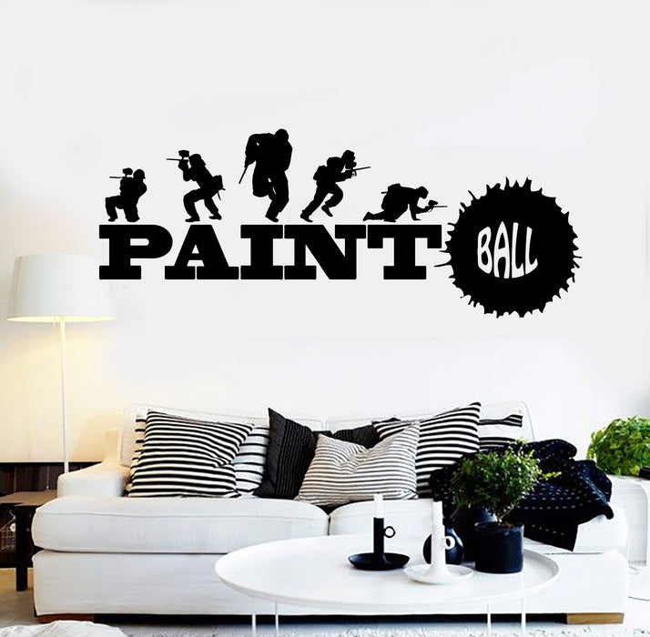 Vinyl Wall Decal Paintball Sports Game Teen Room Art Stickers Unique Gift (370ig)
