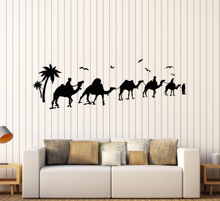Vinyl Wall Decal Desert Oasis Camels Bedouins Nomads Stickers Unique Gift (1956ig)