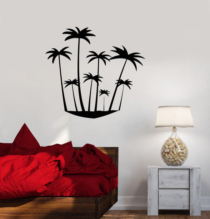 Vinyl Decal Palm Island Relax Vacations Travel Agency Wall Stickers Mural Unique Gift (ig2701)