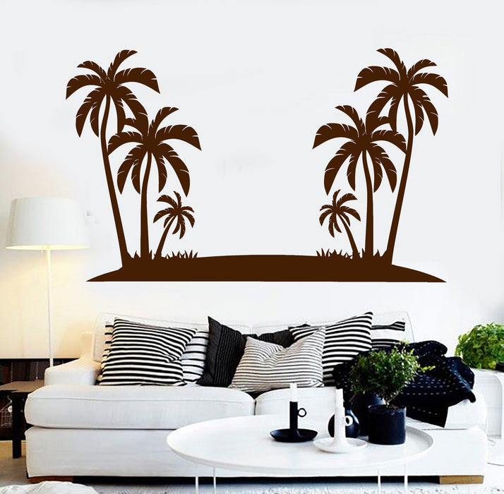 Vinyl Wall Decal Palm Trees Island Beach Style Stickers Mural Unique G —  Wallstickers4you