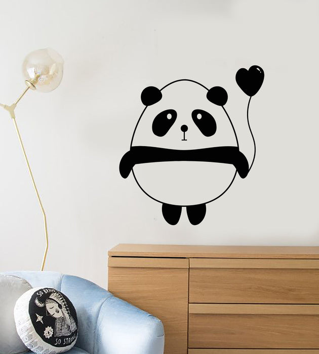 Vinyl Wall Decal Cartoon Baby Panda Balloon Children's Room Decor Stickers (2399ig)