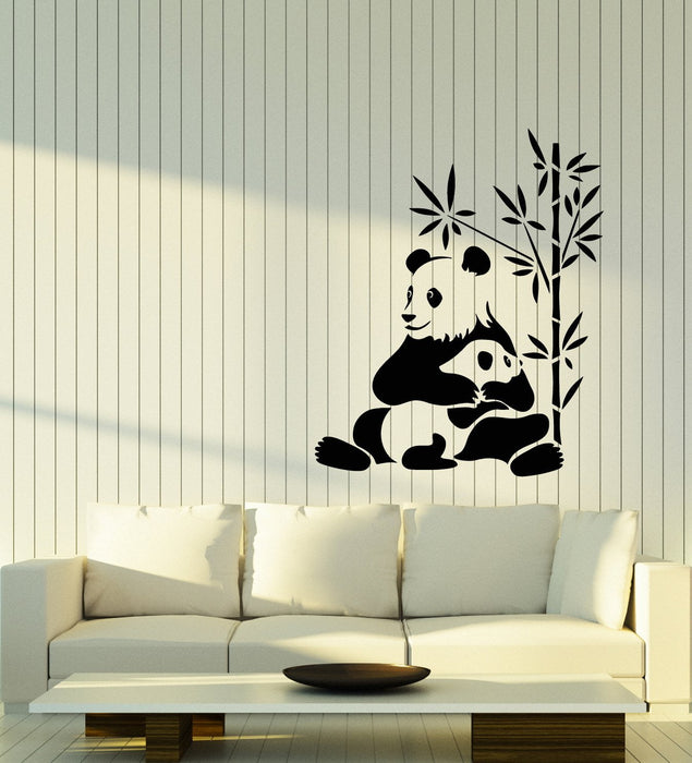 Vinyl Wall Decal Asian Chinese Panda Bears Family Animals Stickers (2979ig)