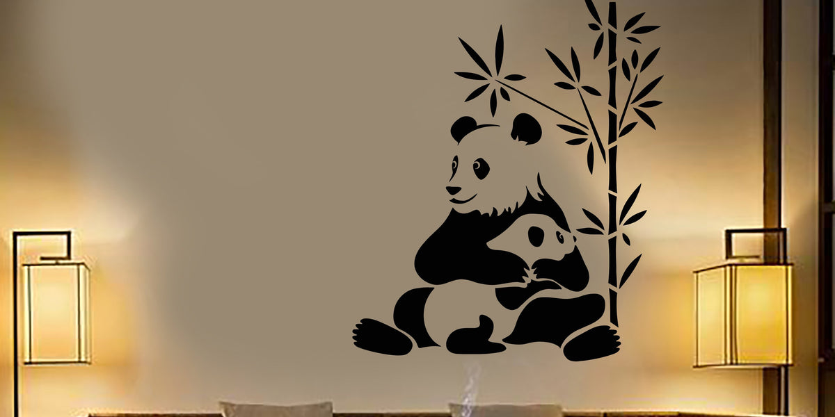 Vinyl Wall Decal Asian Chinese Panda Bears Family Animals Stickers (29 ...