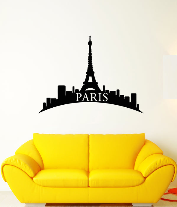 Vinyl Wall Decal Eiffel Tower Paris France Sight Stickers (3433ig)