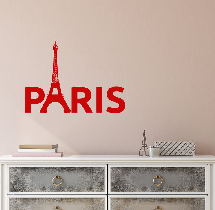 Vinyl Wall Decal France Paris Eiffel Tower Journey Travel Agency Stickers (3797ig)