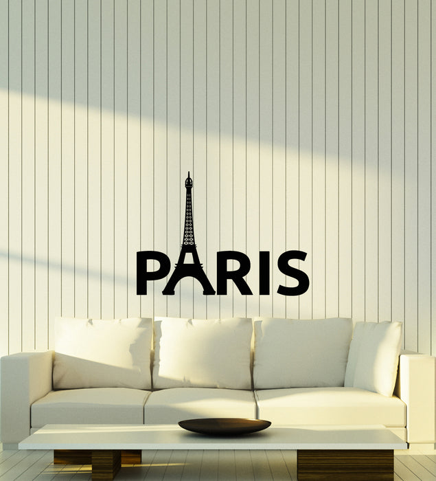 Vinyl Wall Decal France Paris Eiffel Tower Journey Travel Agency Stickers (3797ig)