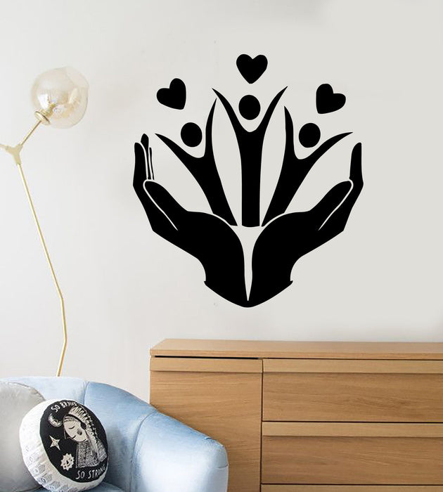 Wall Stickers Vinyl Decal Family Kids Love Hands Peace Decor Unique Gift (ig177)