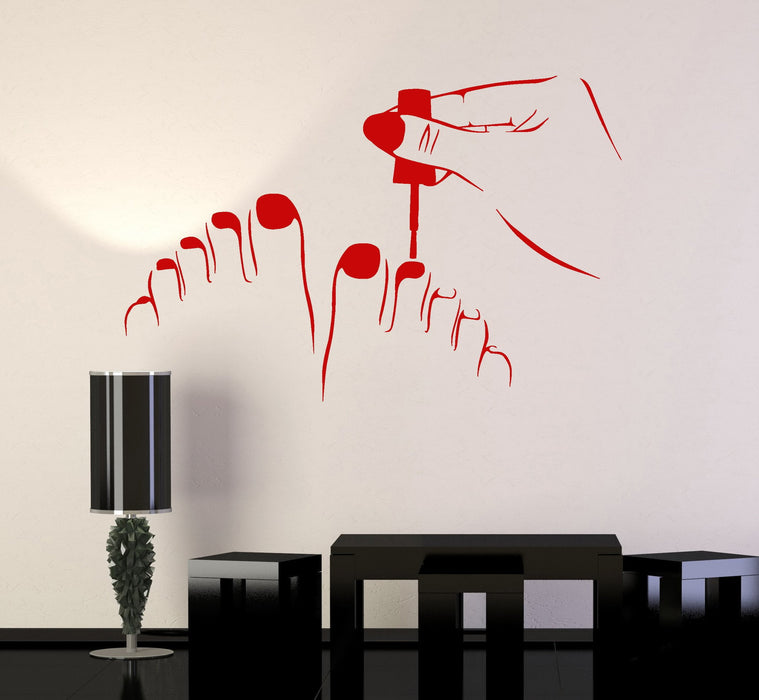 Vinyl Wall Decal Pedicure Beauty Salon Nail Art Stickers Murals Unique Gift (ig4715)