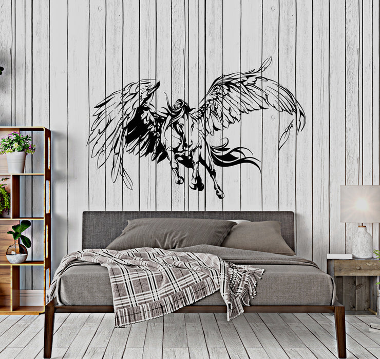 Vinyl Wall Decal Pegasus Fantastic Beast Fantasy Animal Wings Stickers (4150ig)